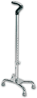 Large Base Quad Cane w/Soft Cushioned Hndl, 2/Case