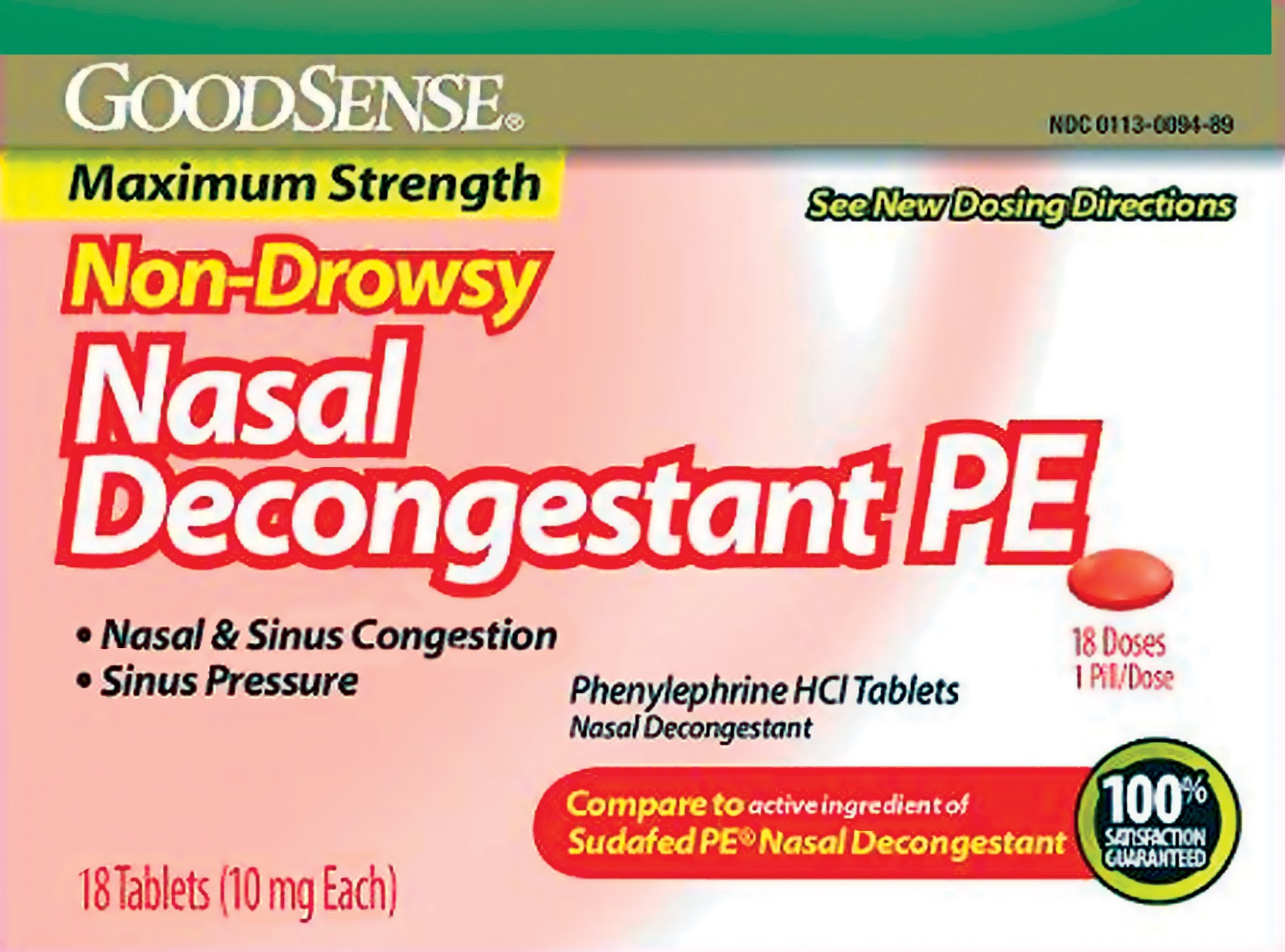 Nasal Decongestant Tablet (18 Count)