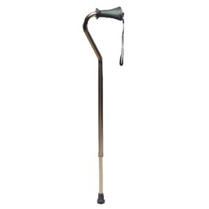 Lumex Adjustable Offset Cane, 31" - 39", Ortho Ease Standard Length, Bronze