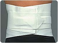 "White, Md (34""-36"") Lumbo Supp w/Sngl Tensn Straps"