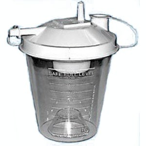 Vacuum Bottle 800cc, Plastic w/Overflow Cutoff