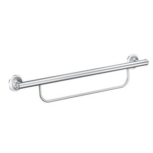Integrated 24" Grab Bar with Towel Bar, Chrome