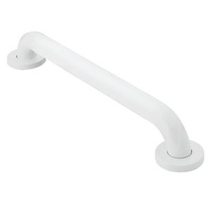 SecureMount Grab Bar, 1-1/4" x 18", White Powder Coat Stainless Steel