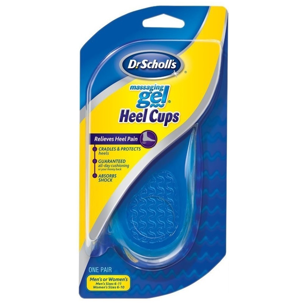 Dr. Scholl's Massaging Gel Heel Cups, Medium