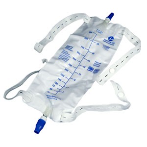 Urinary Leg Bag with Twist-Turn Valve and Straps, Large 900 mL