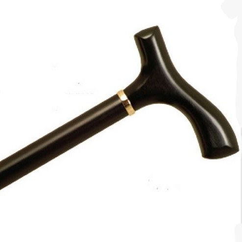"Ladie's Fritz Handle Cane, Black Stain, 36"" - 37"""