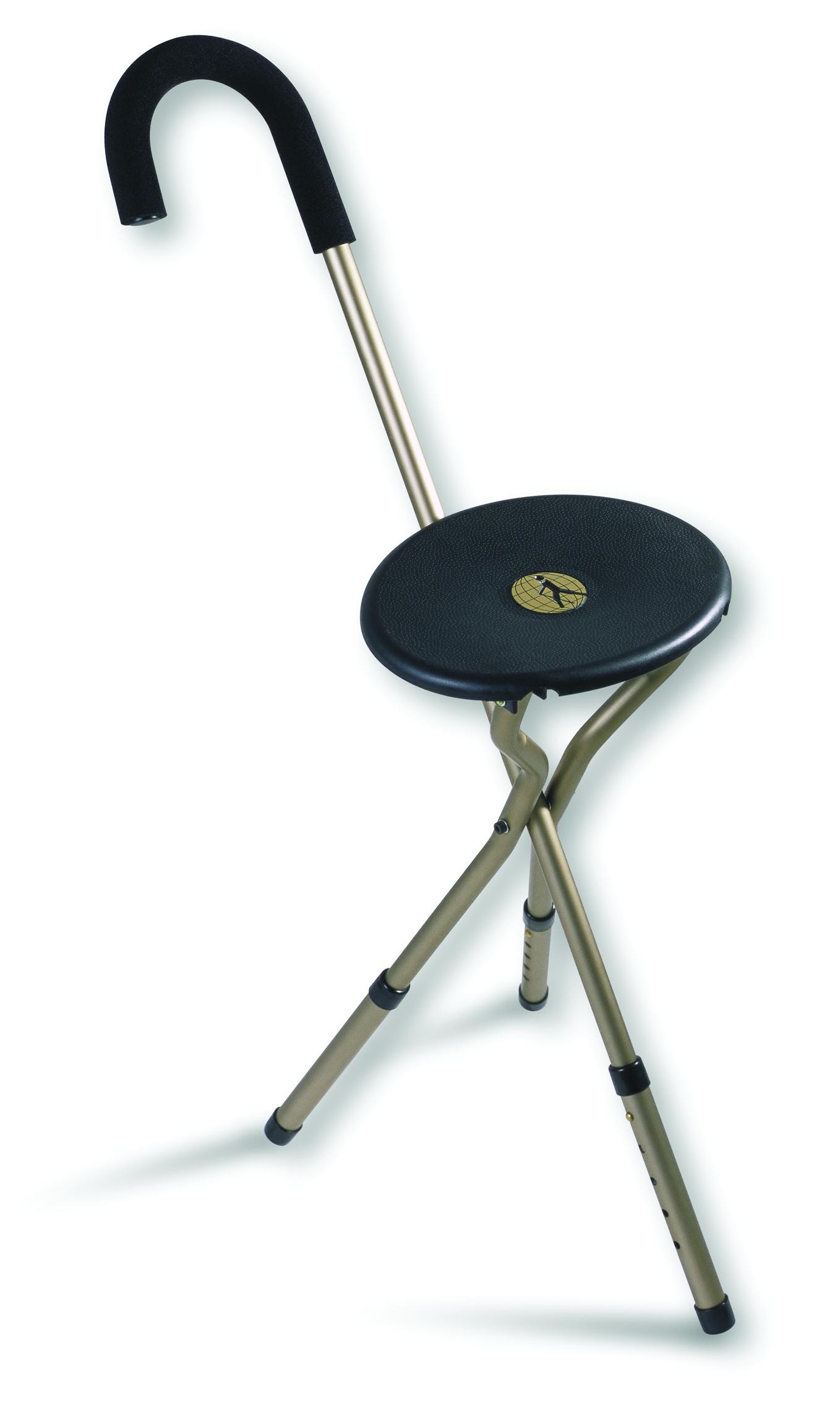 "Tri Seat Cane, 8"" x 10"" Seat, 34"" - 38"" H Walking"