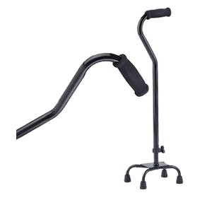 Small Base Quad Cane, Black