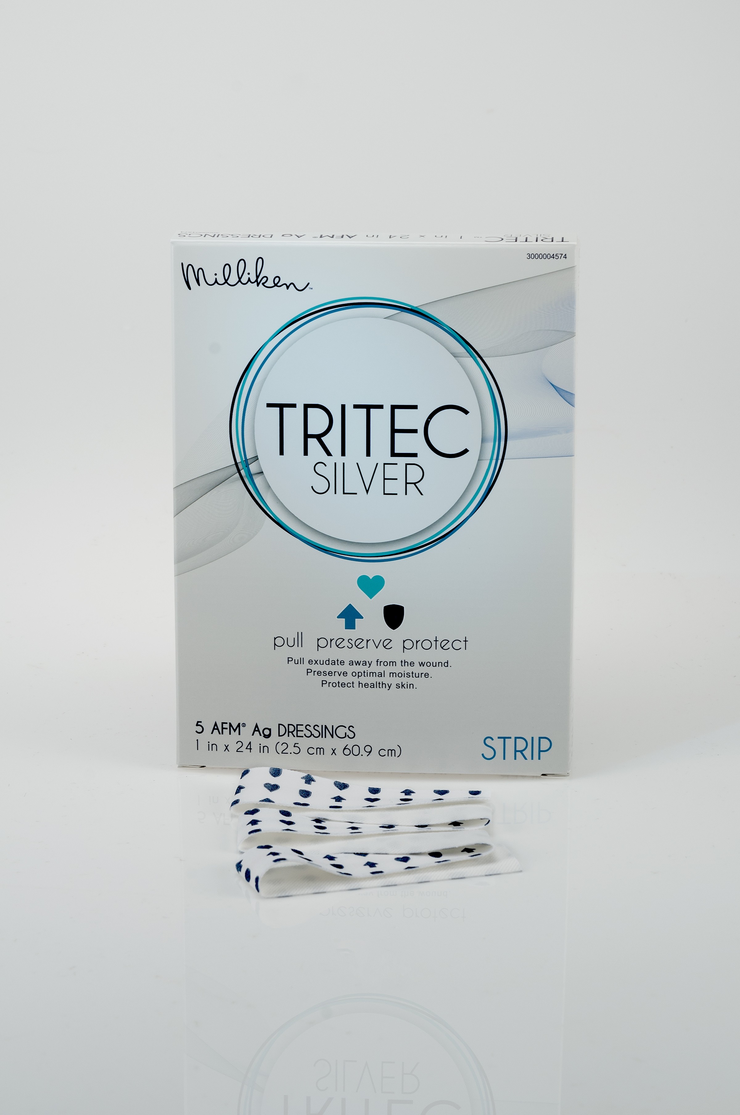 Tritec Silver Antimicrobial Wound Dressing 1" x 24" Strip