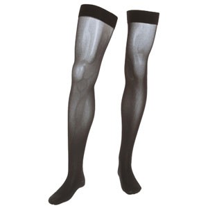 Assure Thigh-High with Silicone Top Band, 30-40 mmHg, Closed, Black, Small