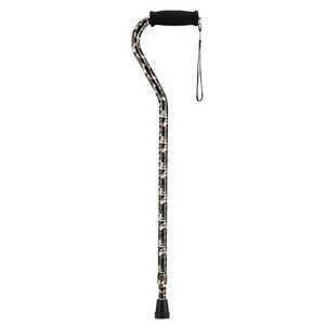 "Aluminum Adjustable Offset Cane, Camouflage, 30"" - 39"" Height Adjustment"