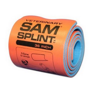 "Sam Splint, 4 1/2"" X 36"", Orange/Blue, Latex Free"
