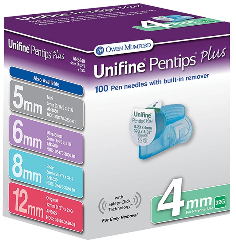 Unifine Pentips Plus Short Pen Needle 31G x 8 mm (100 count)