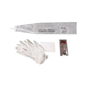14Fr Peco Elite Hydrophilic Coude Touch Free Closed Catheter Kit