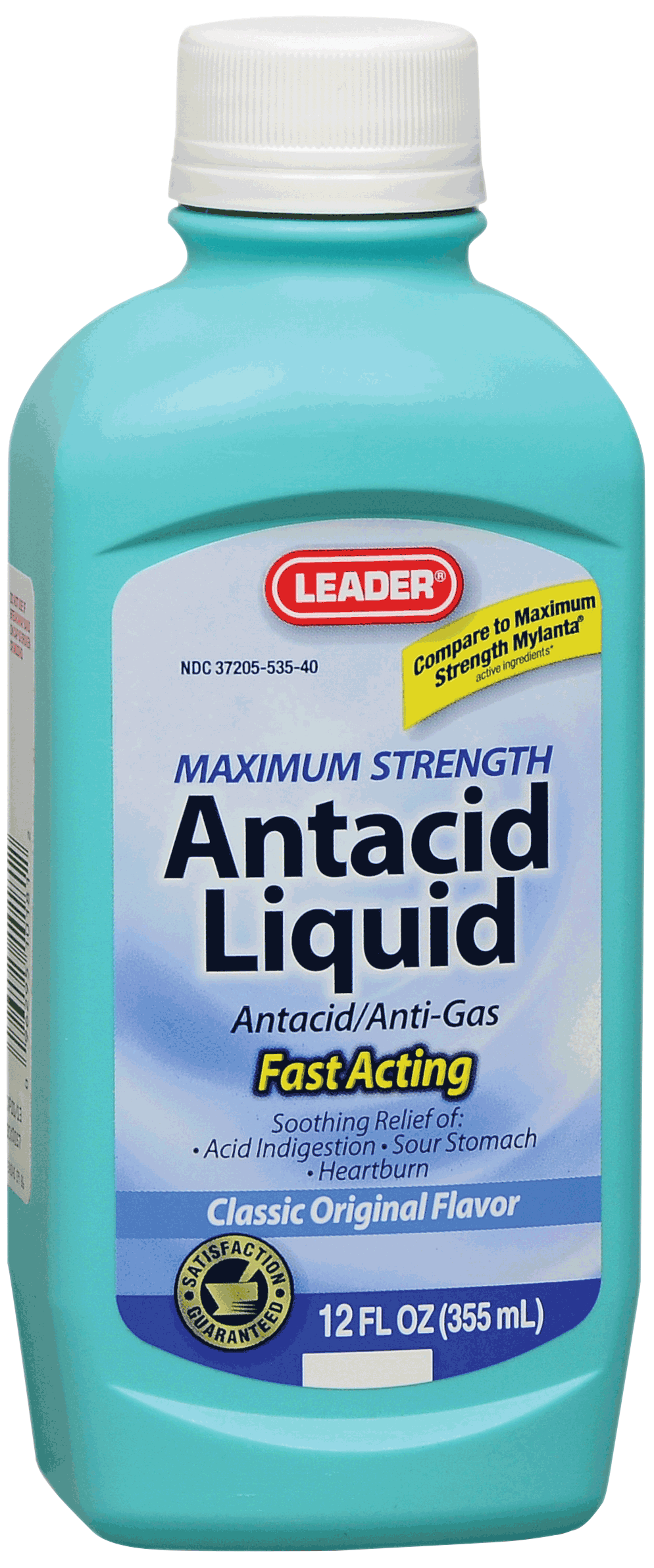Leader Maximum Strength Antacid/Antigas Suspension, 12 oz.
