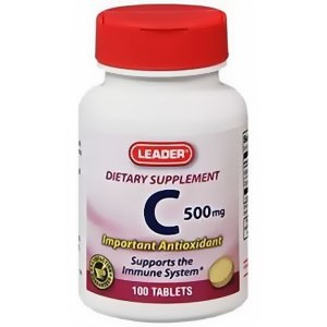 Leader Vitamin C Tablets 500 mg (100 Count)