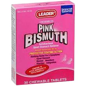 Leader Pink Bismuth Chewable Tablets (30 Count)