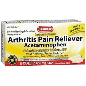 Leader Arthritis Pain Relief Tablets 650 mg (50 Count)
