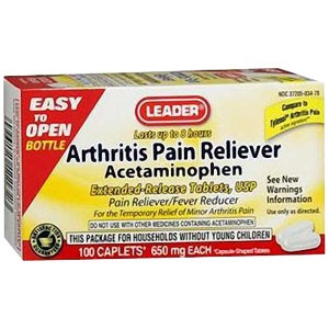 Leader Arthritis Pain Relief Tablets 650 mg (100 Count)