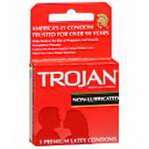 Trojan Non-Lubricated Condoms, 3/Box
