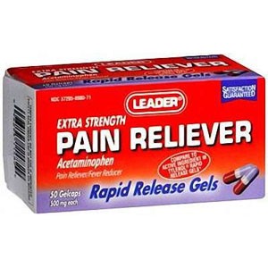 Leader Pain Relief Gelcaps 500 mg (50 Count)