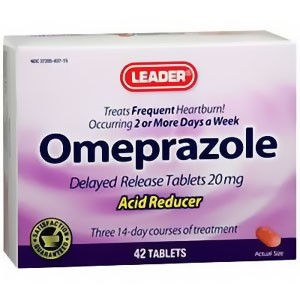 Leader Omeprazole Tablets 20 mg (42 Count)
