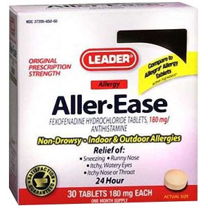Leader Aller-Ease Tablets, 180 mg (30 Count)