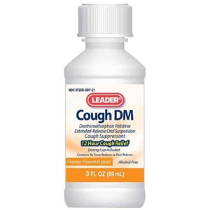 Leader Cough DM Orange Liquid, 3 oz.