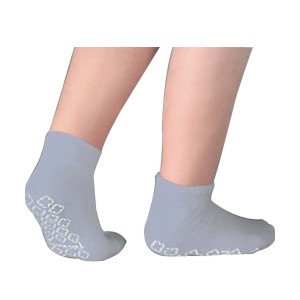 Single Tread Patient Safety Footwear with Terrycloth Interior, X-Large, Grey