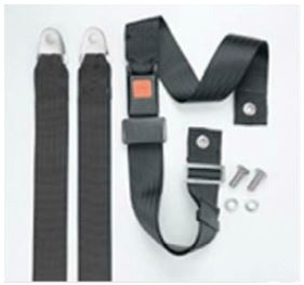 Seat Belt, Auto-Style Push Button Release Buckle