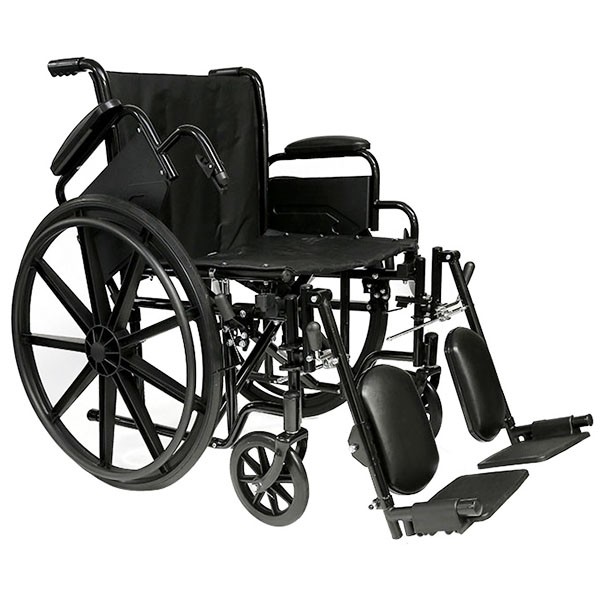 EC Wheelchair with Elevating Legrests and Vinyl Upholstery, 16 x 16
