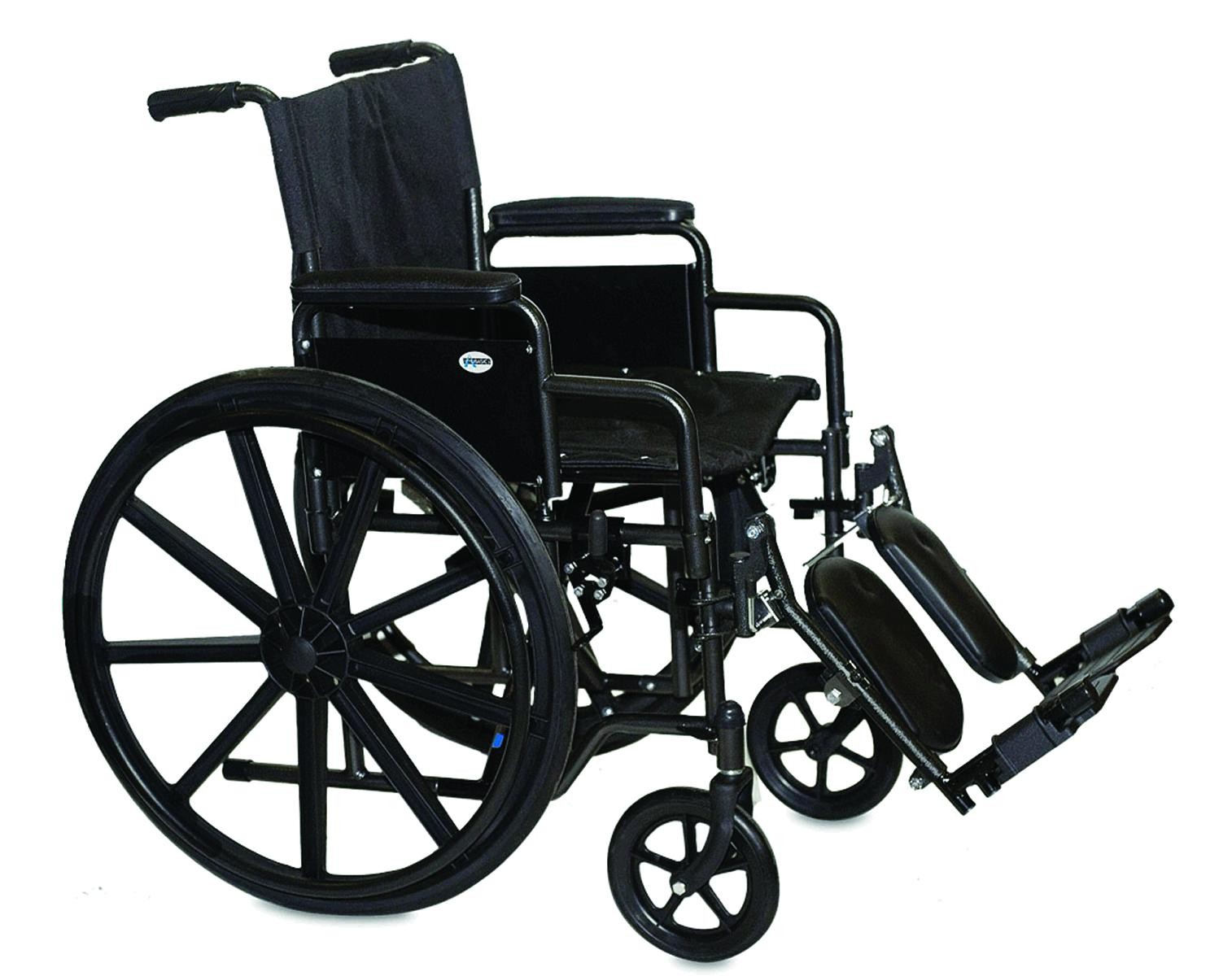 Economy Detachable Arm Wheelchair with Elevating Legrest