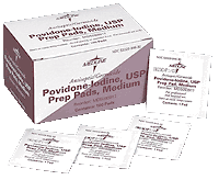Povidone Iodine 10% USP, Prep Pad (100 count)