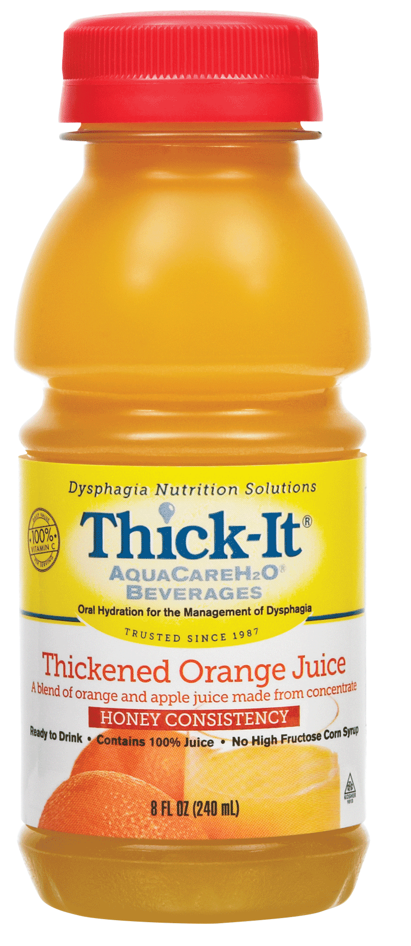 Thick-It AquaCare H2O Thickened Orange Juice Honey Consistency 8 oz.