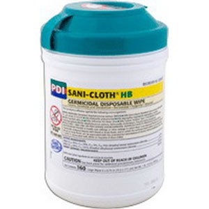 "Sani-cloth HB Germicidal Disposable Disinfectant Wipes 6"" x 6-3/4"" Large"