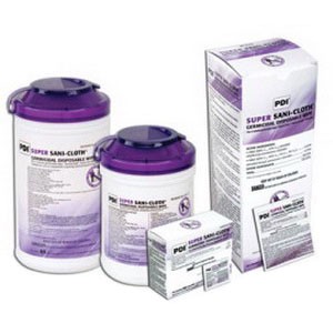 "Super Sani-Cloth Wipe, 6"" X 6 3/4"", 160/Tub"