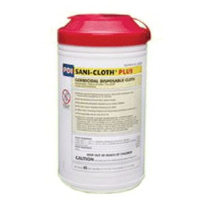 "Sani-cloth Plus Germicidal Disposable Wipes 6"" x 6-3/4"" Large"