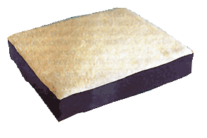 "Gel Wheelchair Cushion with Fleece Top, 16"" x 22"" x 3-1/2"""