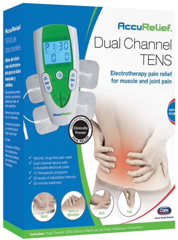 AccuRelief Electrotherapy Pain Relief Dual Channel TENS Unit
