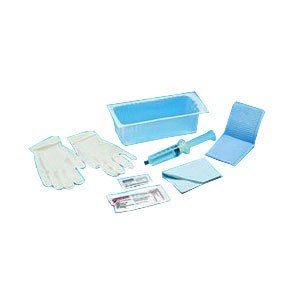 Foley Catheter Tray with 30 cc Pre-Filled Syringe and BZK Swabs