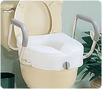 E-Z Lock Raised Toilet Seat With Arms