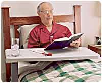 "Overbed Table, ""C"" Style Base, Adjusts For Left/Rt"