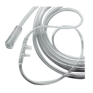 Adult Nasal Cannula, Non Flared Tip, 7 Ft Tubing