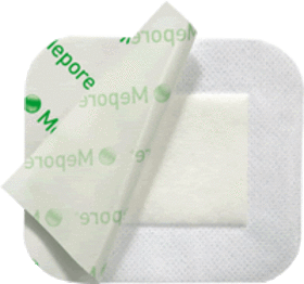 "Mepore Adhesive Absorbent Dressing 2.5"" x 3"""