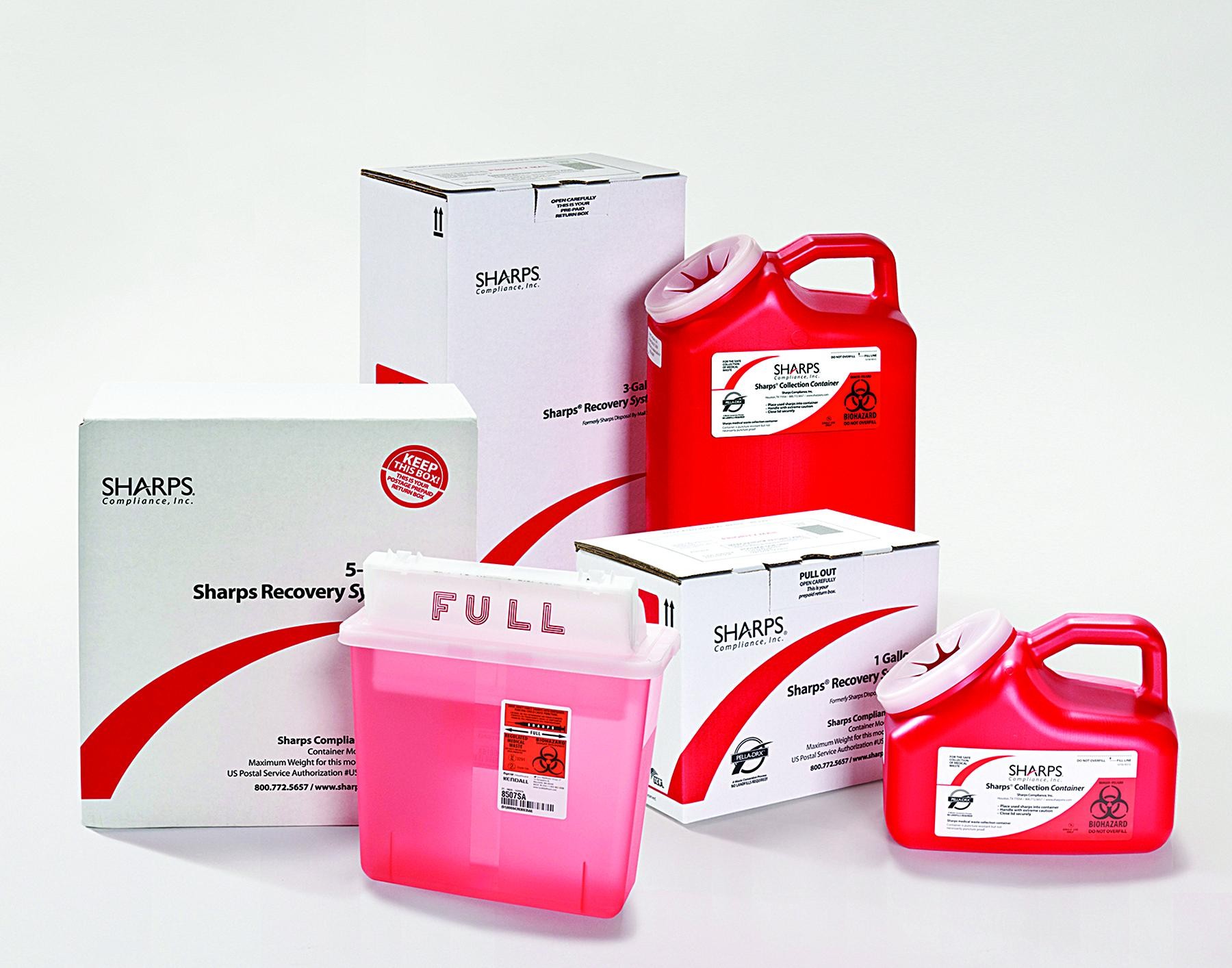 Sharps Disposable Mail System 5QT