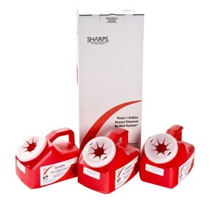 Sharps 3 Disposal Mail System, 1 gal