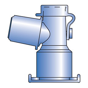 Pneupac Nonsterile Standard Dual-Axis Swivel Adapter