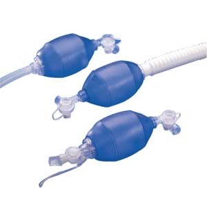 "1st Response Adult Manual Resuscitator Bag with Tethered Dust Cap, 40"" L Flexible Tubing Reservoir