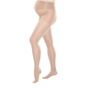 Sheer Fashion Maternity Pantyhose, Size C, 15-20 mmHg, Natural