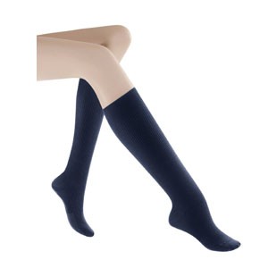 Casual Cotton Socks For Women, Calf, 15-20, Size B, Navy